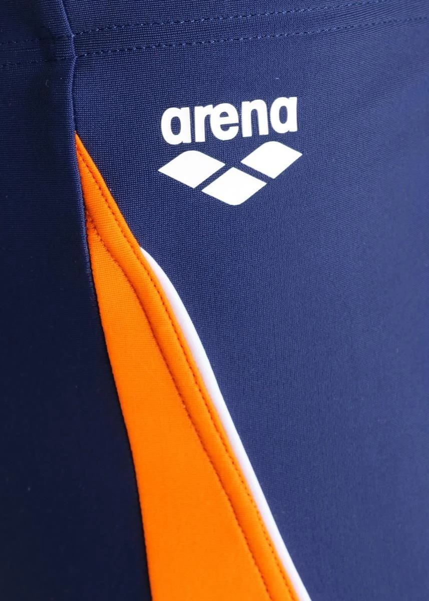 Arena Boy's Thrice Junior Jammer - Navy/Mango/White 7 Arena Boy's Thrice Junior Jammer - Navy/Mango/White - Image 5