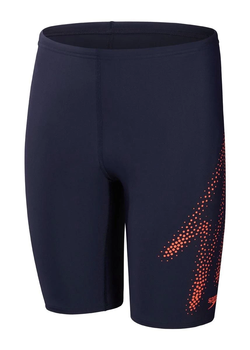 Speedo Boys Hyper Boom Logo Placement Jammer - True Navy/Volcanic Orange 6 Speedo Boys Hyper Boom Logo Placement Jammer - True Navy/Volcanic Orange - Image 4