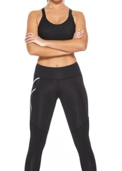 2XU Women's Aero Vent Mid-Rise Compression Tights - Black/ Silver Reflective -Swim Equipment Shop tumbnail 51a534d6 4196 4a6d 8198 fbc5047b9483