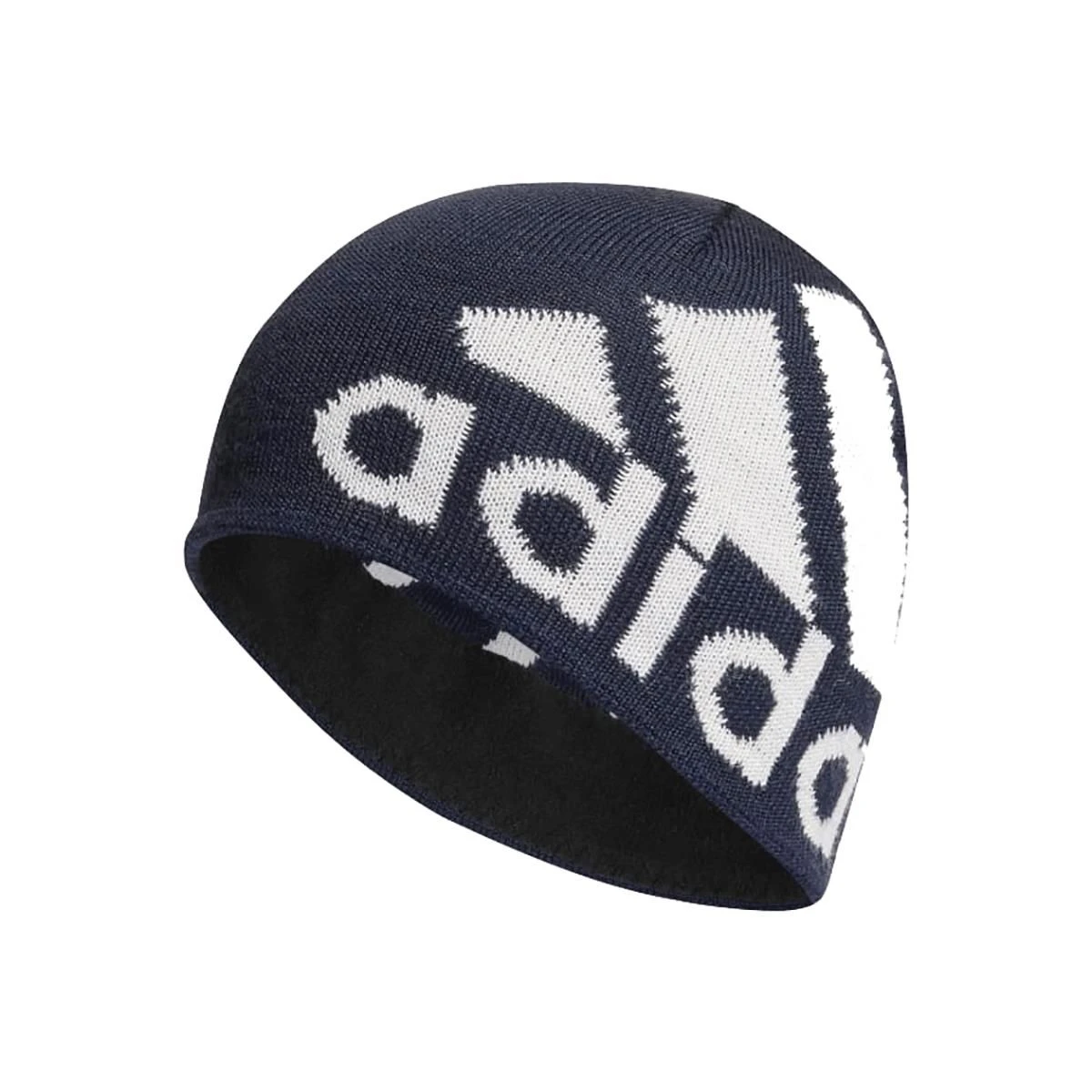 Adidas Biglogo Beanie - Navy/White 4 Adidas Biglogo Beanie - Navy/White - Image 2