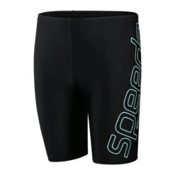 Speedo Boy's Boom Logo Placement Jammer - Black/ Light Adriatic -Swim Equipment Shop tumbnail 60107b3b f4ff 46ba a909 59e56c1e1f74