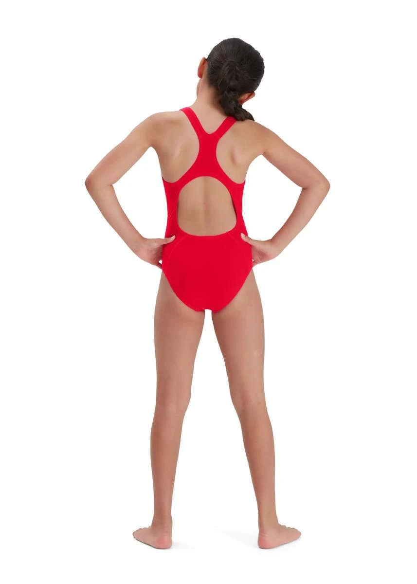 Speedo Girl's ECO Endurance+ Medalist Swimsuit - Fed Red 3 Speedo Girl's ECO Endurance+ Medalist Swimsuit - Fed Red