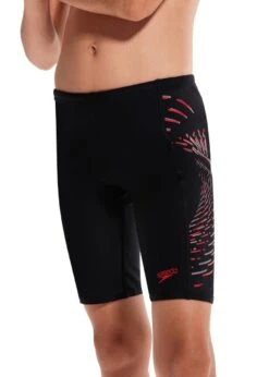 Speedo Boy's Plastisol Placement Jammer - Black/ Fed Red/ Dapple Grey -Swim Equipment Shop tumbnail 76cdac52 73f3 4e14 85f1 75ba4f858408