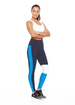 2XU Women's Form Block Hi-Rise Compression Tights - Midnight/ White