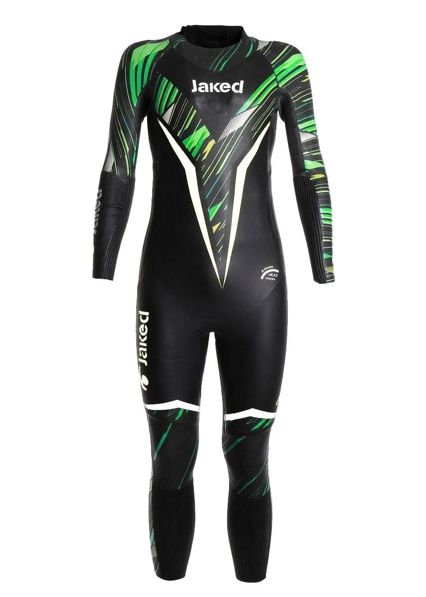 Jaked Mens Shockwave Multi Thickness Wetsuit - Black / Green 4 Jaked Mens Shockwave Multi Thickness Wetsuit - Black / Green - Image 2