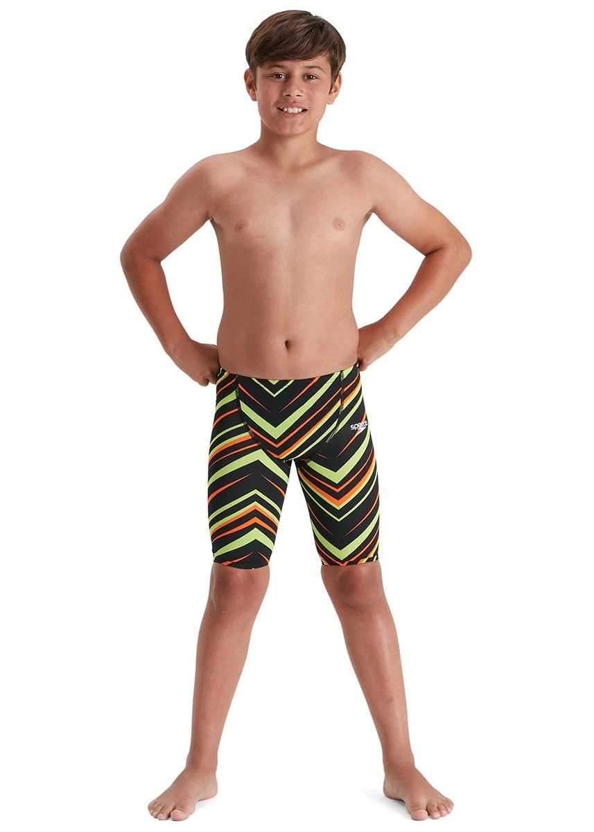 Speedo Boys Fastskin Junior Endurance+ High Waist Jammer - Black/ Atomic Lime/ Salso 9 Speedo Boys Fastskin Junior Endurance+ High Waist Jammer - Black/ Atomic Lime/ Salso - Image 7