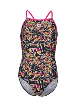 Arena Girl's Allover Lightdrop Swimsuit - Freak Rose/Black/Multi -Swim Equipment Shop tumbnail 9177460e 59ed 4e00 bef8 fffec486ab00