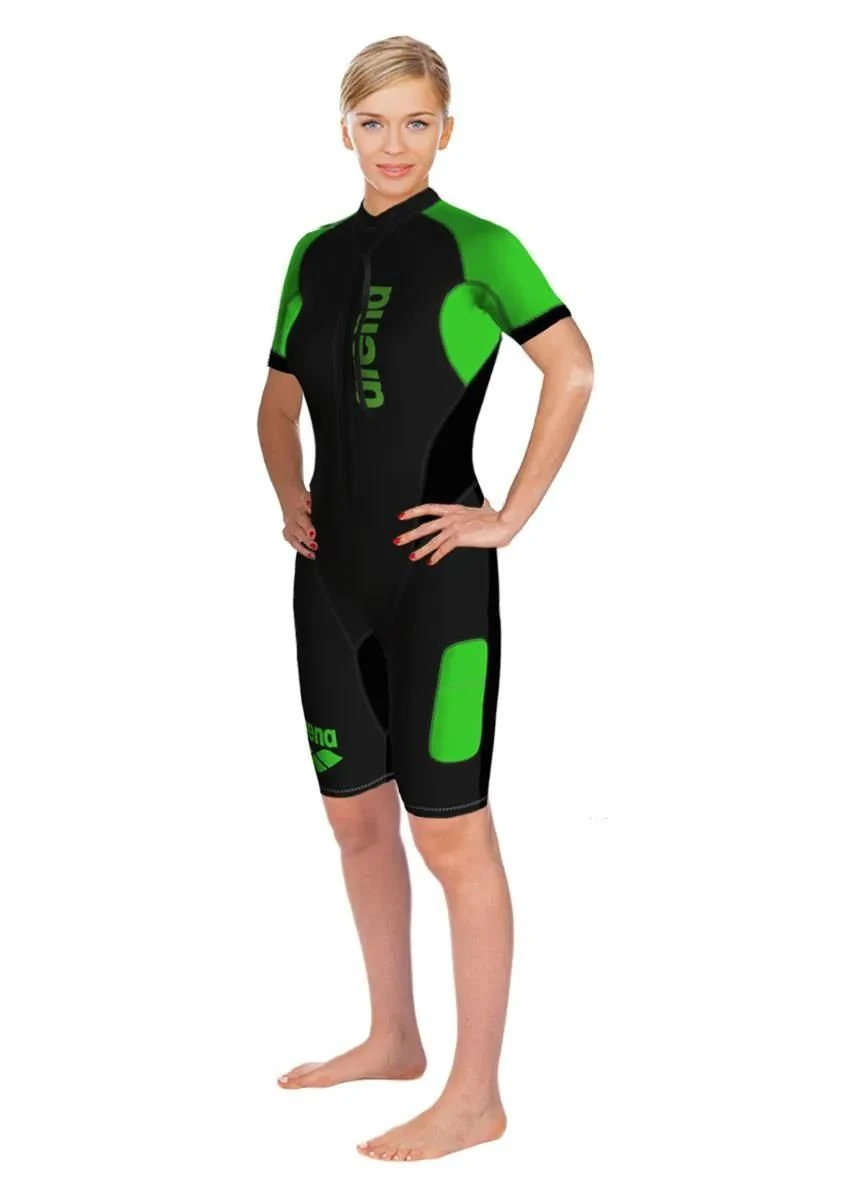 Arena Womens Swimrun B-Grade Wetsuit - Black / Fluo Green 4 Arena Womens Swimrun B-Grade Wetsuit - Black / Fluo Green - Image 2