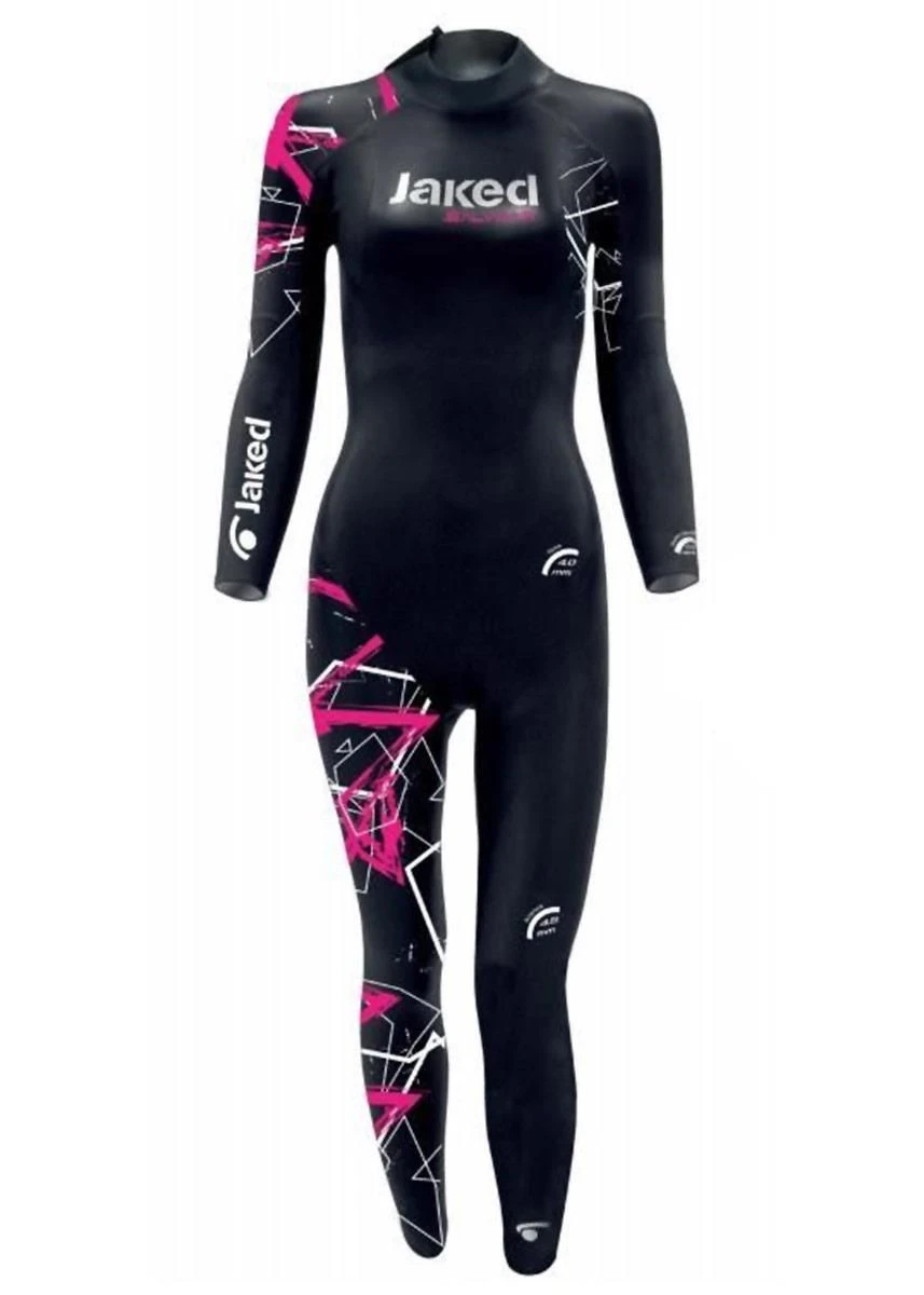 Jaked Womens Shocker Multi Thickness Wetsuit - Black / Pink 4 Jaked Womens Shocker Multi Thickness Wetsuit - Black / Pink - Image 2