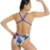 Arena Crazy Cross Back Swimsuit - Neon Blue/ Multi 1 Arena Crazy Cross Back Swimsuit - Neon Blue/ Multi -Swim Equipment Shop tumbnail 9e8fd7a7 1733 4579 b65b 29c7e751e9e1