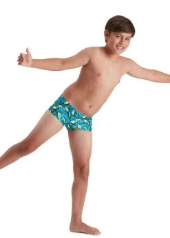 Speedo Boy's Smileys 13cm Brief - Adriatic/ Yellow/ Nordic Teal -Swim Equipment Shop tumbnail a06de892 9111 4b48 89ef 786a2112ce2e 1