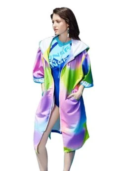 Yingfa Y03 Swim Parka - Pink/ Blue/ Green