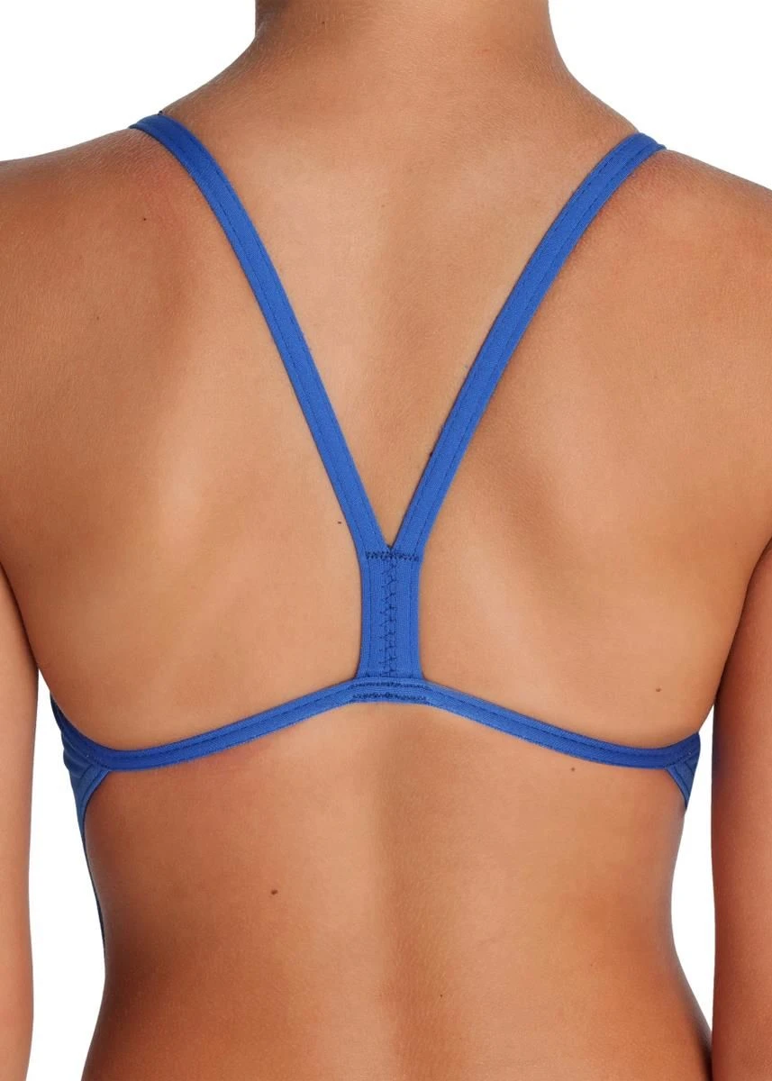 Arena Girl's Team Challenge Back Solid Swimsuit - Royal/White 5 Arena Girl's Team Challenge Back Solid Swimsuit - Royal/White - Image 3