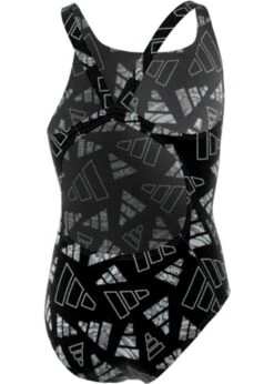 Adidas AOP Girls Bars Swimsuit - Black/Grey -Swim Equipment Shop tumbnail b21de765 7012 4dc0 a239 020bd914fd12