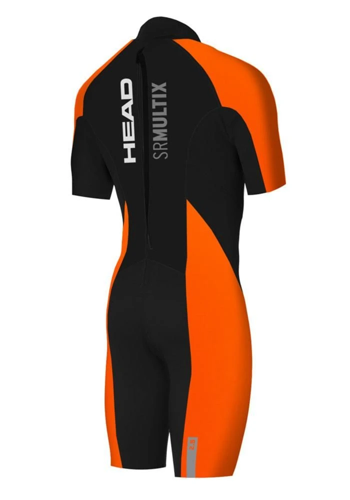 HEAD Men's Multix VL 2.5 Shorty Wetsuit - Black/ Orange 3 HEAD Men's Multix VL 2.5 Shorty Wetsuit - Black/ Orange
