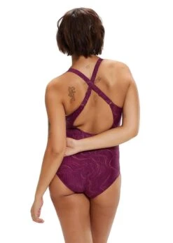 Speedo Lexi Printed Swimsuit - Deep Plum / Cherry / Cinder Rose -Swim Equipment Shop tumbnail b54611f7 57a6 498f 90b6 6aa9b489b3a2