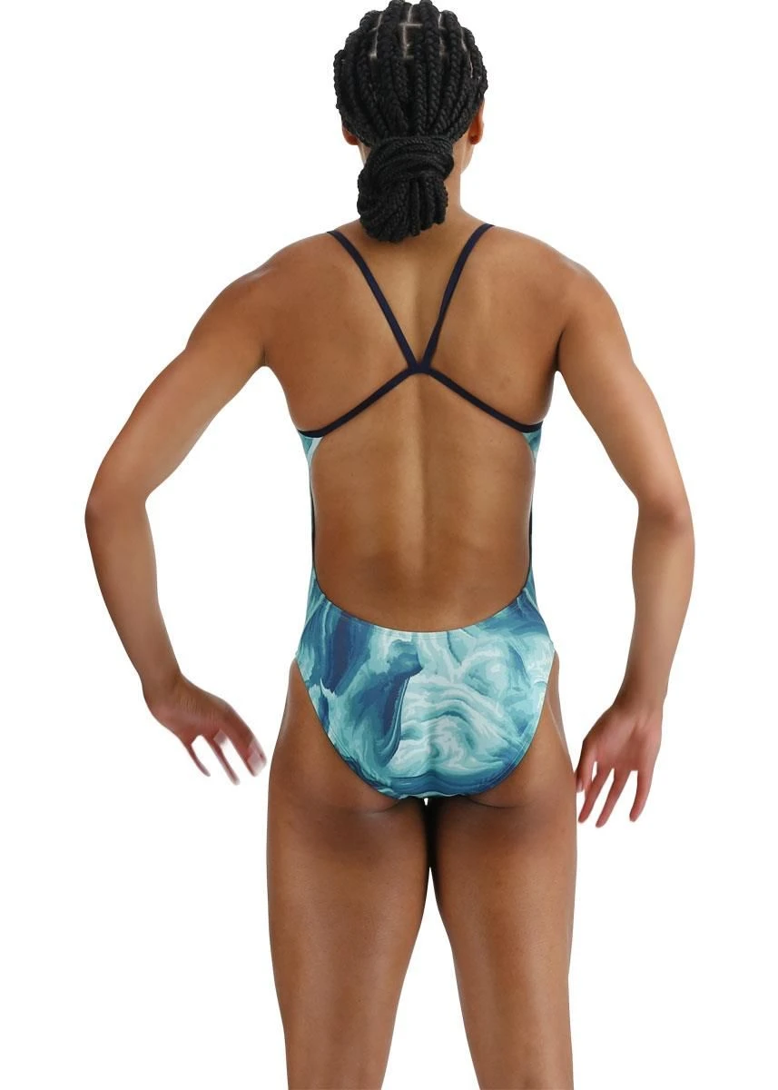 TYR Mezio CutoutFit Swimsuit - Teal / Multi 8 TYR Mezio CutoutFit Swimsuit - Teal / Multi - Image 6