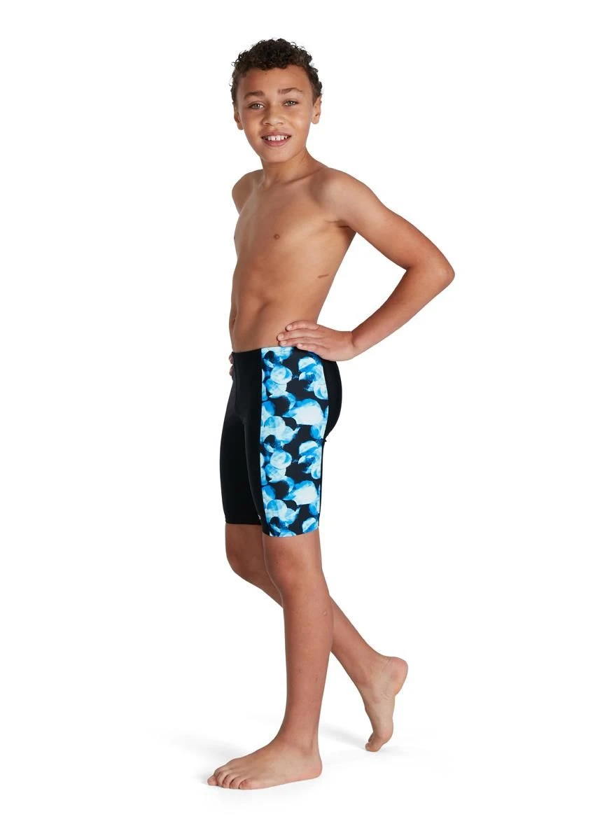 Speedo Boy's Allover Panel Jammer - Black/ Bondi Blue/ Mercurial Blue 4 Speedo Boy's Allover Panel Jammer - Black/ Bondi Blue/ Mercurial Blue - Image 2
