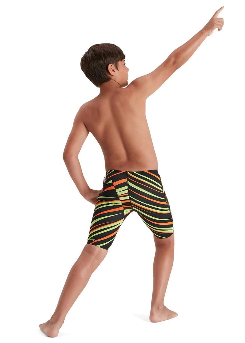 Speedo Boys Fastskin Junior Endurance+ High Waist Jammer - Black/ Atomic Lime/ Salso 7 Speedo Boys Fastskin Junior Endurance+ High Waist Jammer - Black/ Atomic Lime/ Salso - Image 5