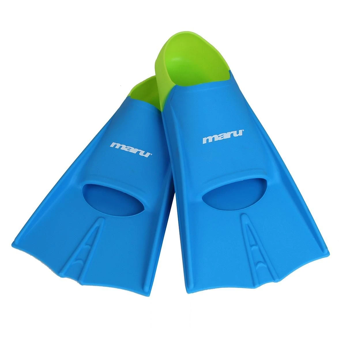 Maru Short Blade Fins - Blue/Lime 4 Maru Short Blade Fins - Blue/Lime - Image 2