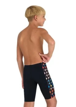 Arena Boy's Carnival Print Jammer - Black/Multi