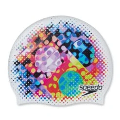 Speedo Junior Digital Printed Silicone Cap - Printed