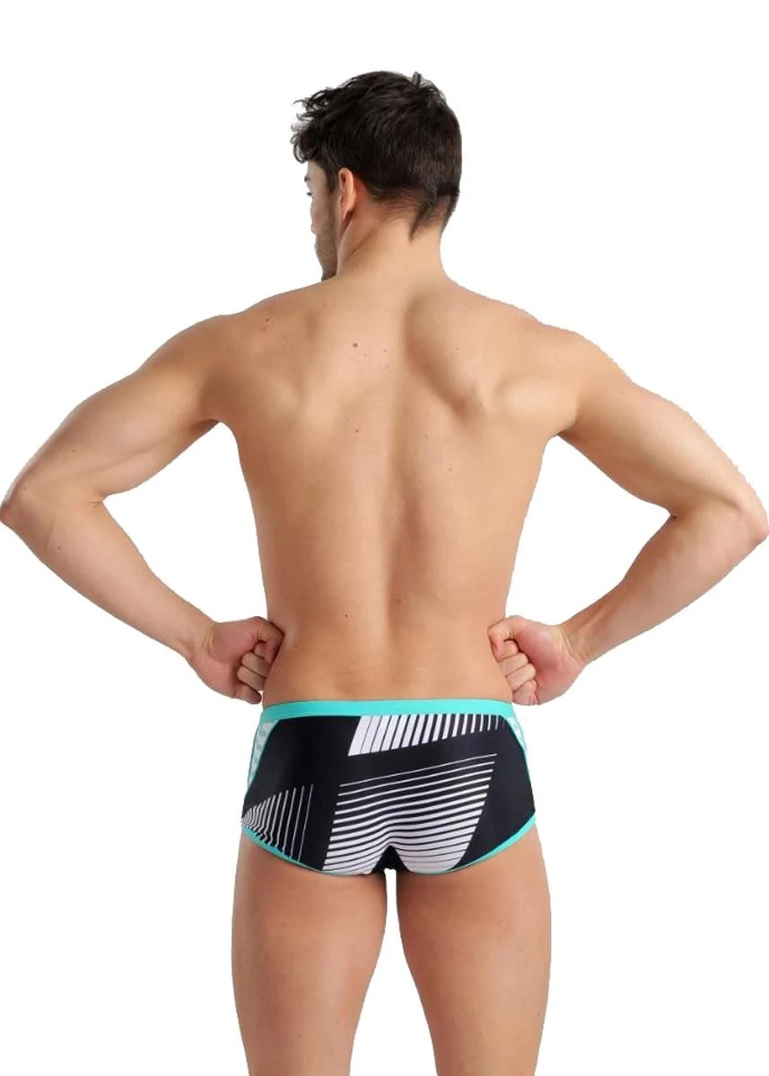 Arena Mens Icons Low Waist Swim Short - Blue Diamonds 3 Arena Mens Icons Low Waist Swim Short - Blue Diamonds