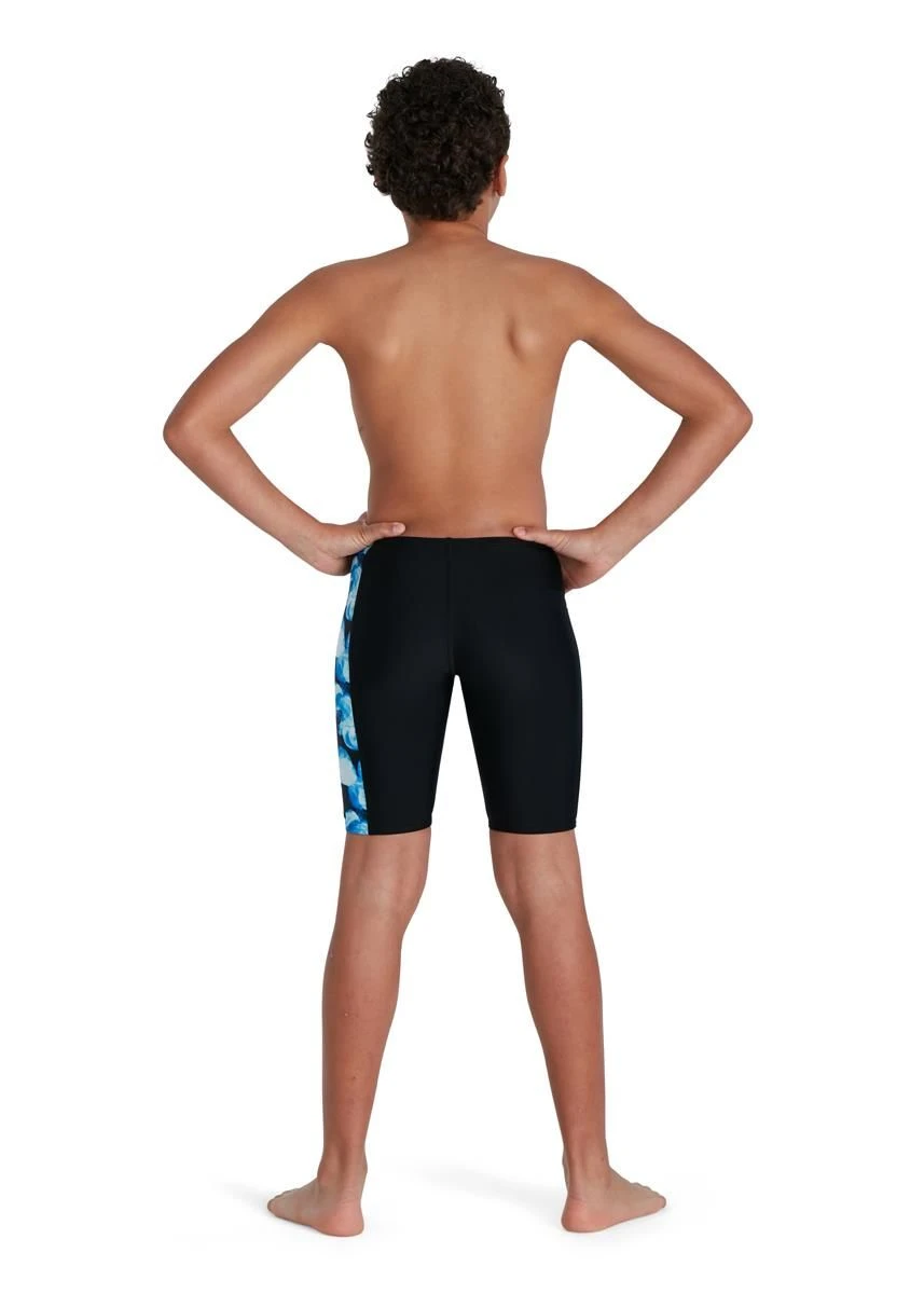 Speedo Boy's Allover Panel Jammer - Black/ Bondi Blue/ Mercurial Blue 3 Speedo Boy's Allover Panel Jammer - Black/ Bondi Blue/ Mercurial Blue