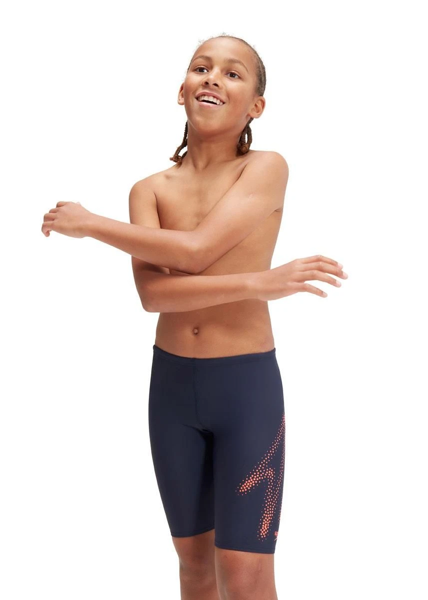 Speedo Boys Hyper Boom Logo Placement Jammer - True Navy/Volcanic Orange 4 Speedo Boys Hyper Boom Logo Placement Jammer - True Navy/Volcanic Orange - Image 2