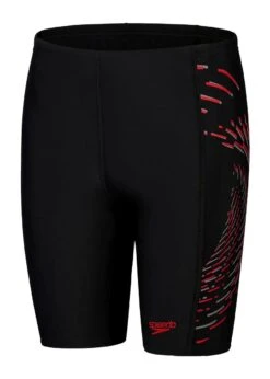 Speedo Boy's Plastisol Placement Jammer - Black/ Fed Red/ Dapple Grey -Swim Equipment Shop tumbnail e3c4b586 6701 4a7c b385 9b2e07b01d02