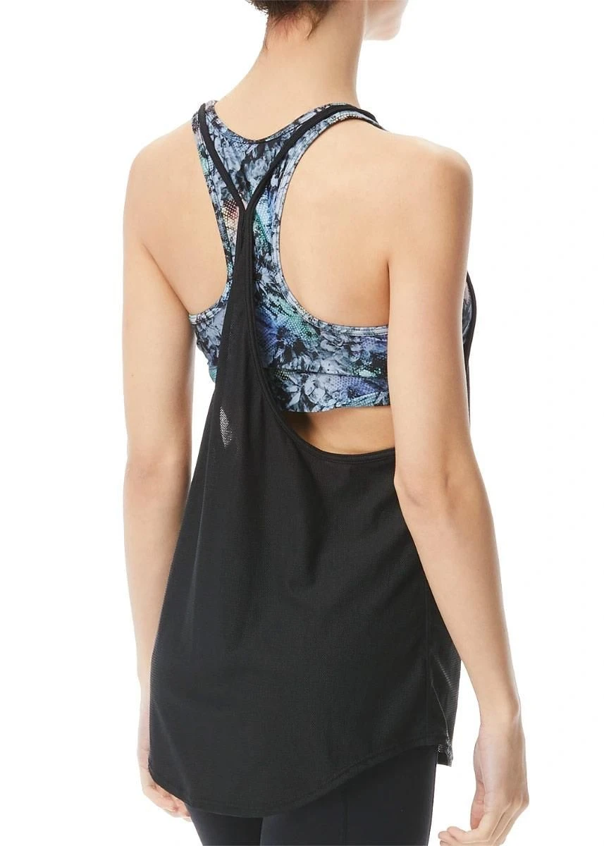 TYR Womens Botanic Madison 2 In 1 Tank - Black/Multi 3 TYR Womens Botanic Madison 2 In 1 Tank - Black/Multi