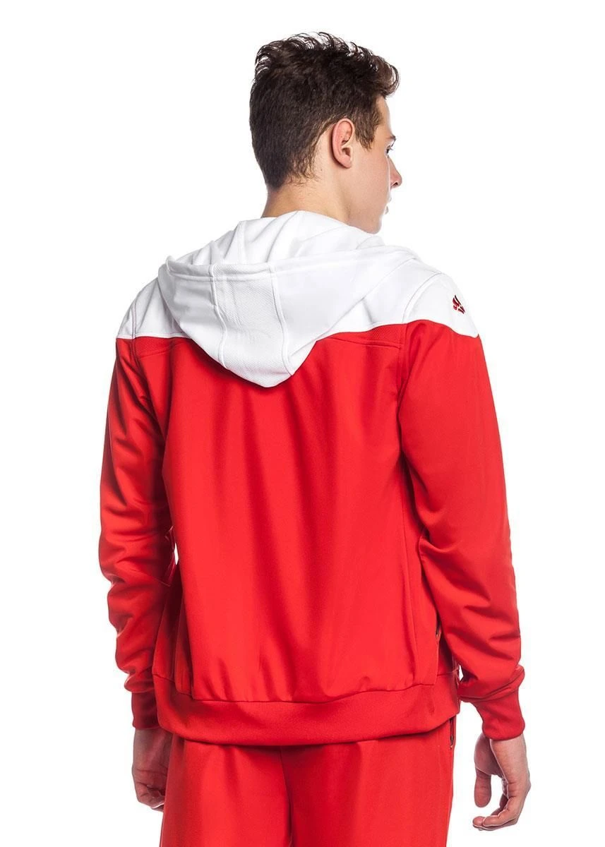 Mad Wave Pro Track Jacket - White / Red 4 Mad Wave Pro Track Jacket - White / Red - Image 2