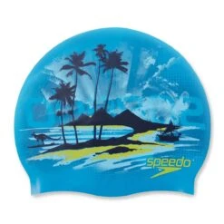 Speedo Junior Reversible Slogan Silicone Cap - Pool/ Vital Blue/ Empire Yellow/ Nautical Navy -Swim Equipment Shop tumbnail ee452b4c 85ca 4819 9595 a7f196ab7de0