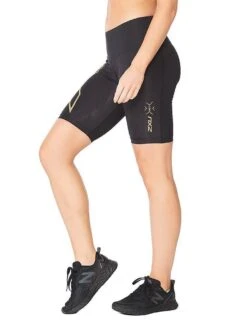 2XU Women's Light Speed Mid-Rise Compression Shorts - Black / Gold Reflective 7 2XU Women's Light Speed Mid-Rise Compression Shorts - Black / Gold Reflective -Swim Equipment Shop tumbnail ef7ebb0e dc4a 49da 991a e2d72591bdb0