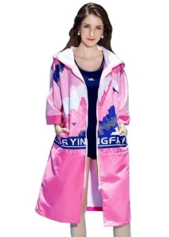 Yingfa Y05 Swim Parka - Pink/ Blue/ White