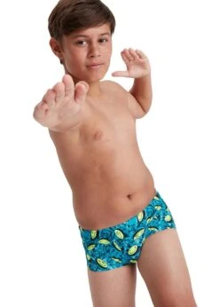 Speedo Boy's Smileys 13cm Brief - Adriatic/ Yellow/ Nordic Teal -Swim Equipment Shop tumbnail f4a9c692 003a 4799 a8dc 3f5dad7299a4