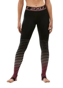 2XU Women's Power Recovery Compression Tights - Black/ Zephr -Swim Equipment Shop wa4418b blk zyr 00