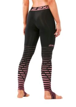2XU Women's Power Recovery Compression Tights - Black/ Zephr -Swim Equipment Shop wa4418b blk zyr 01 1