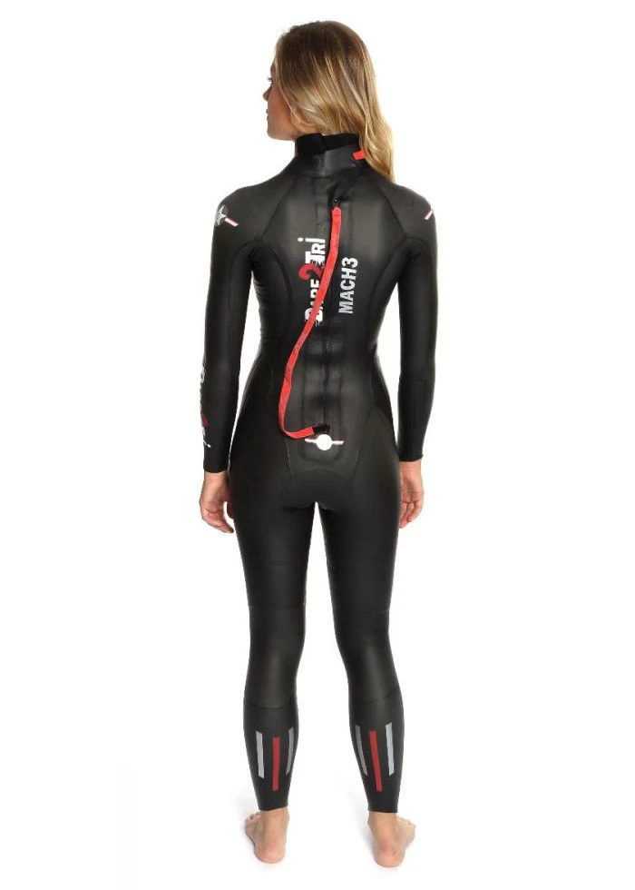 Dare2Tri Womens MACH3 S.7 Wetsuit - Black / Red 4 Dare2Tri Womens MACH3 S.7 Wetsuit - Black / Red - Image 2