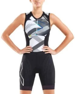 2XU Women's Compression Tri-suit - Black/Chroma