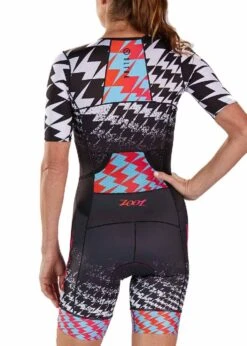 Zoot Suit Women's Ultra Tri Short Sleeve Aerosuit- Ultra 19 -Swim Equipment Shop wultratriracesuitback3