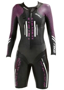 2XU Women's Swim Run: Pro Wetsuit- Black / Berry -Swim Equipment Shop ww5478c blk vyg product