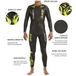 Zoot Suit Men's Kona Tri Wetsuit - Yellow / Black -Swim Equipment Shop z200701101 4