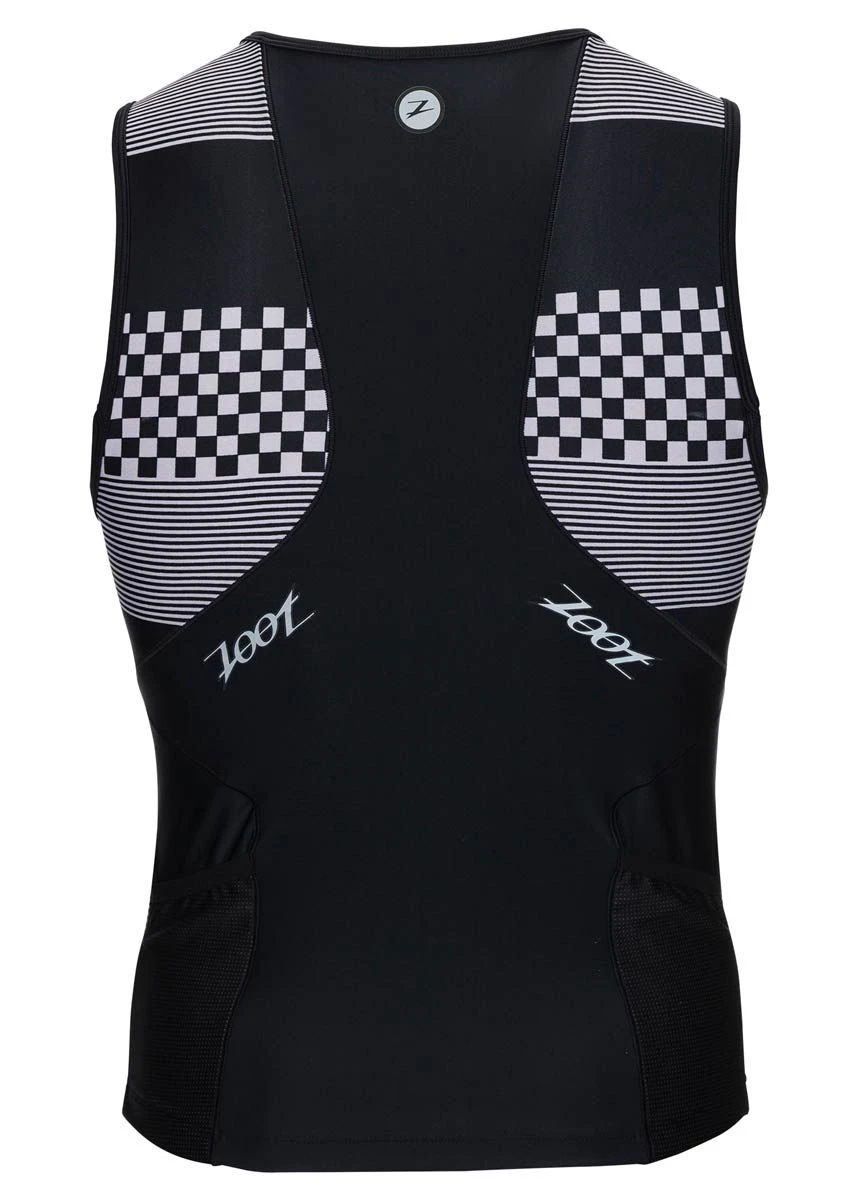 Zoot Suit Men's Performance Tri Tank - Silver Checkers 4 Zoot Suit Men's Performance Tri Tank - Silver Checkers - Image 2