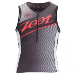 Zoot Suit Men's Tri Team Tank - Black / Race Day Red